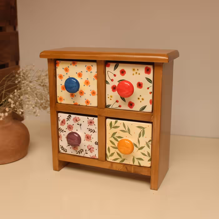 جاادویه 4 پارچه مدل چوبی و سرامیکی کد 04-01