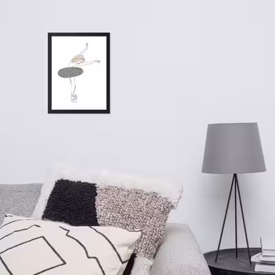 تابلو مدل دکوراتیو مینیمال طرح دختر کد 2825