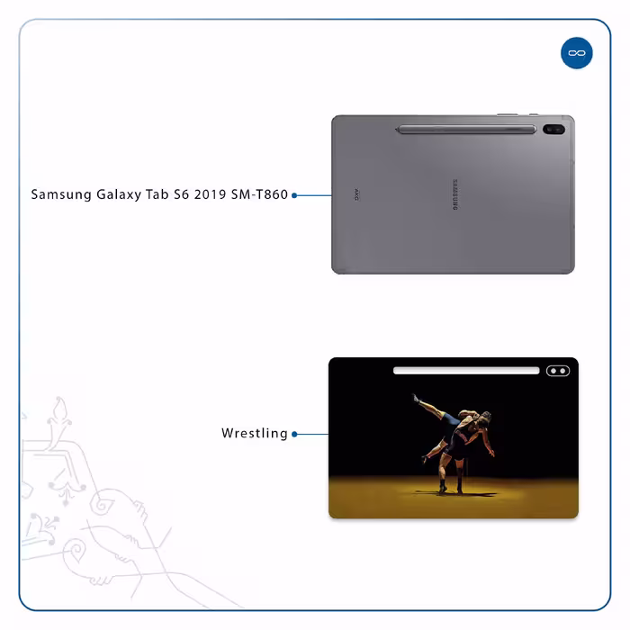 برچسب پوششی ماهوت مدل Wrestling مناسب برای تبلت سامسونگ Galaxy Tab S6 2019 SM-T860