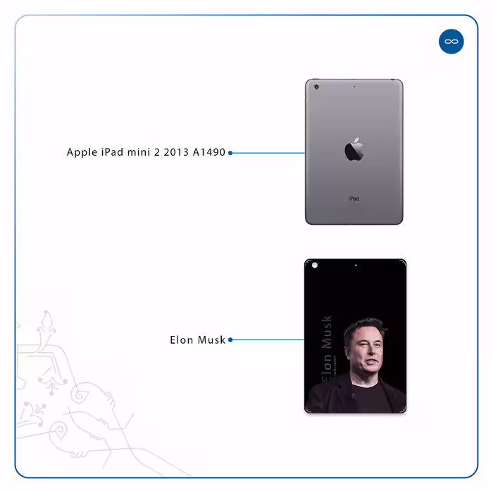 برچسب پوششی ماهوت مدل Elon Musk مناسب برای تبلت اپل iPad mini 2 2013 A1490
