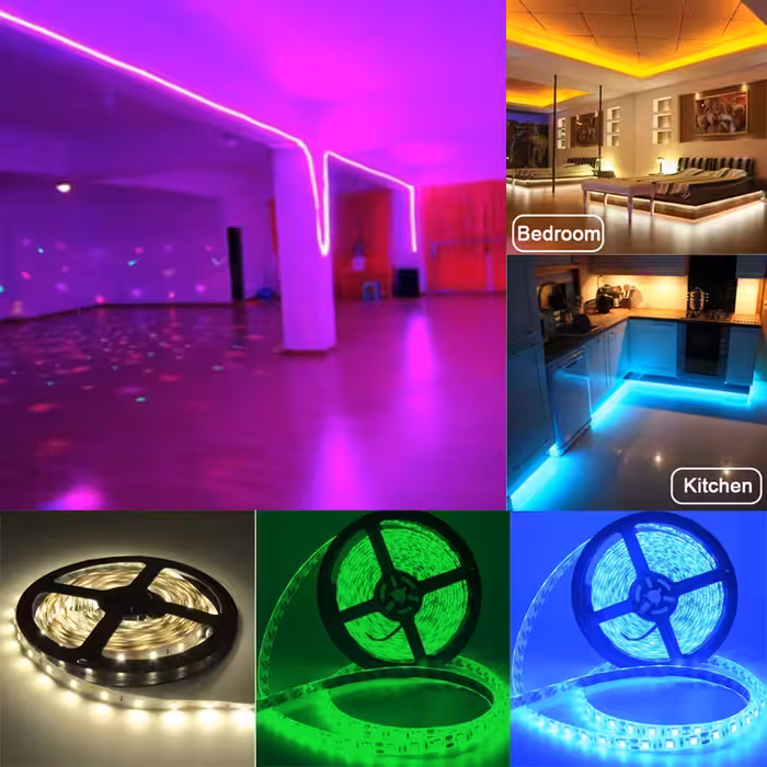 ریسه ال ای دی مدل RGB-remote-app موزیکال طول 5 متر