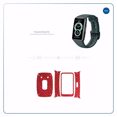 برچسب ماهوت طرح Red Fiber مناسب برای ساعت هوشمند هوآوی band 6