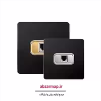 پریز شبکه مدل کریستال مشکی آسیا الکتریک