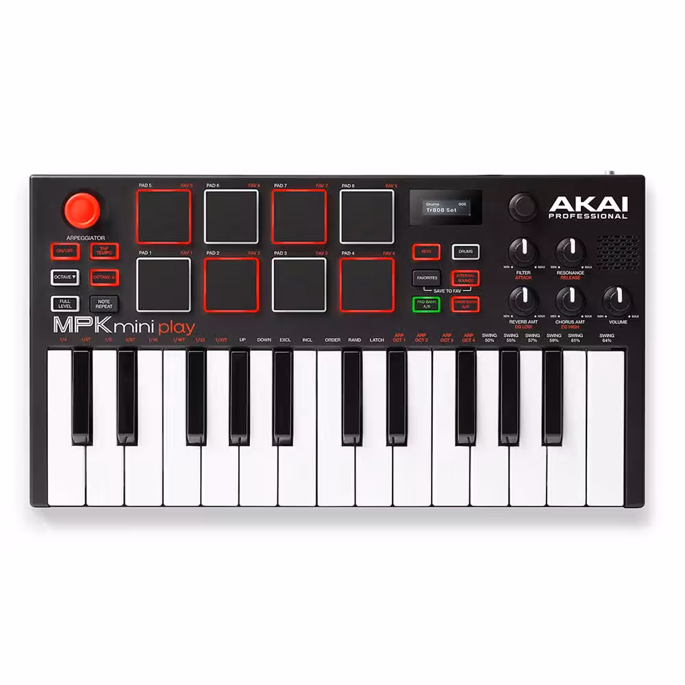 میدی کنترلر آکایی مدل MPK Mini PlayAkai MPK Mini Play Midi Controller