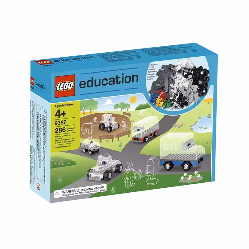لگو آموزشی ست چرخ لگو 286 قطعه سری education مدل wheel Set 9387