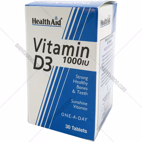 قرص ویتامین D3 1000 هلث اید 30 عدد HEALTH AID VITAMIN D3 1000IU