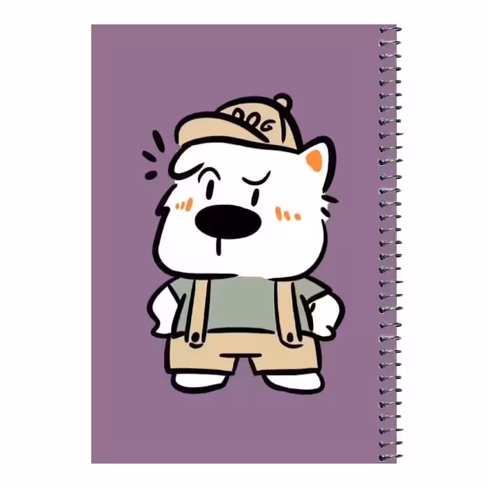 دفتر مشق 80 برگ اس جی مدل خرس بامزه