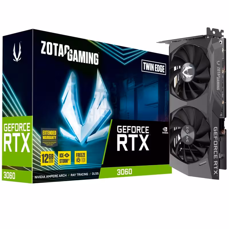 کارت گرافیک گیمینگ زوتاک سری Gaming GeForce مدل RTX3060 Twin Edge ظرفیت 12 گیگابایت