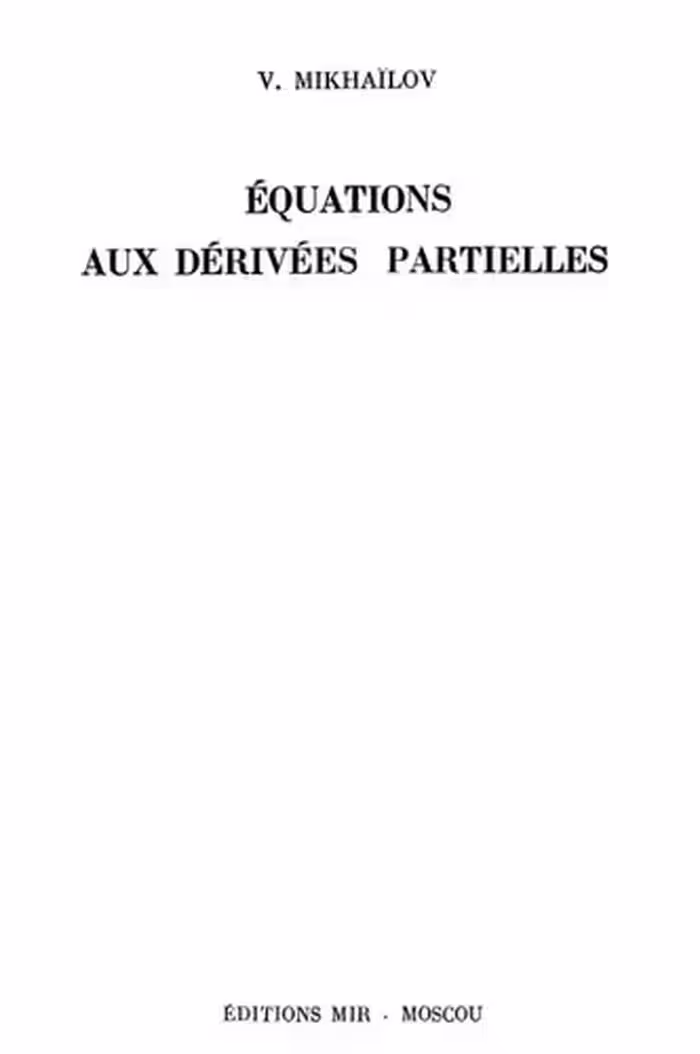 خرید و دانلود نسخه کامل کتاب Equations aux dérivées partielles