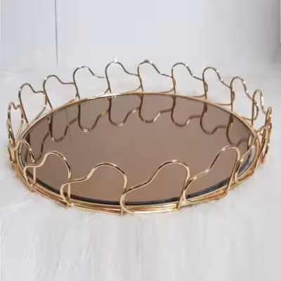 سینی کف آینه ای هزار قلب