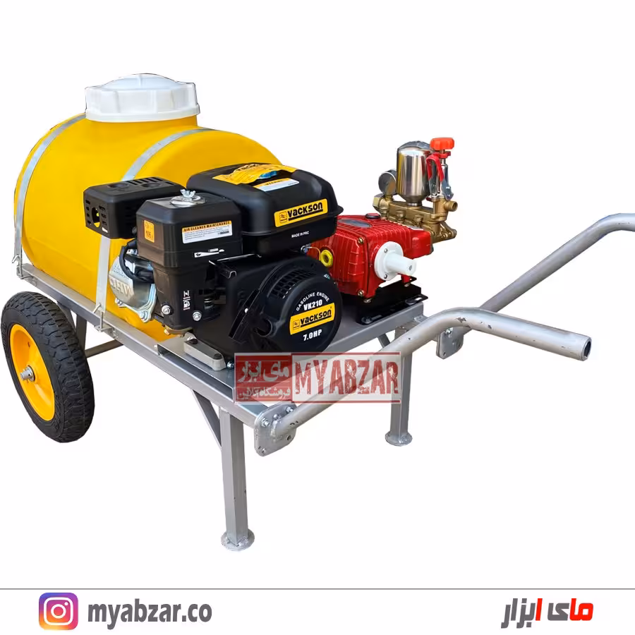 سمپاش فرغونی 100 لیتری واکسون 7 اسب و پمپ 45 بار طرح وولی