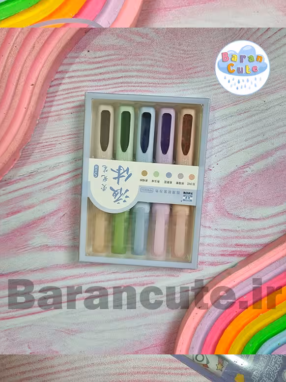 هایلایتر مایع  وارداتی  بسته 5 عددی