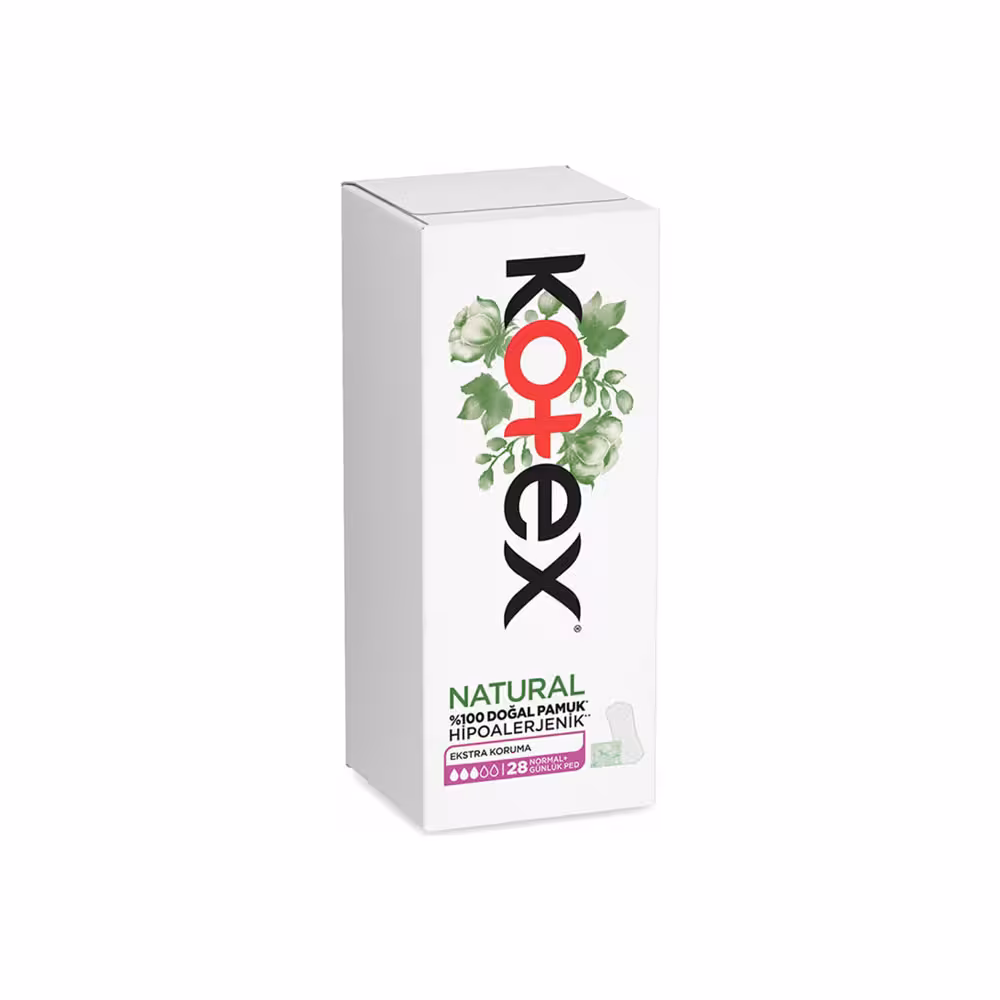پد روزانه کوتکس مدل Natural بسته 28 عددی