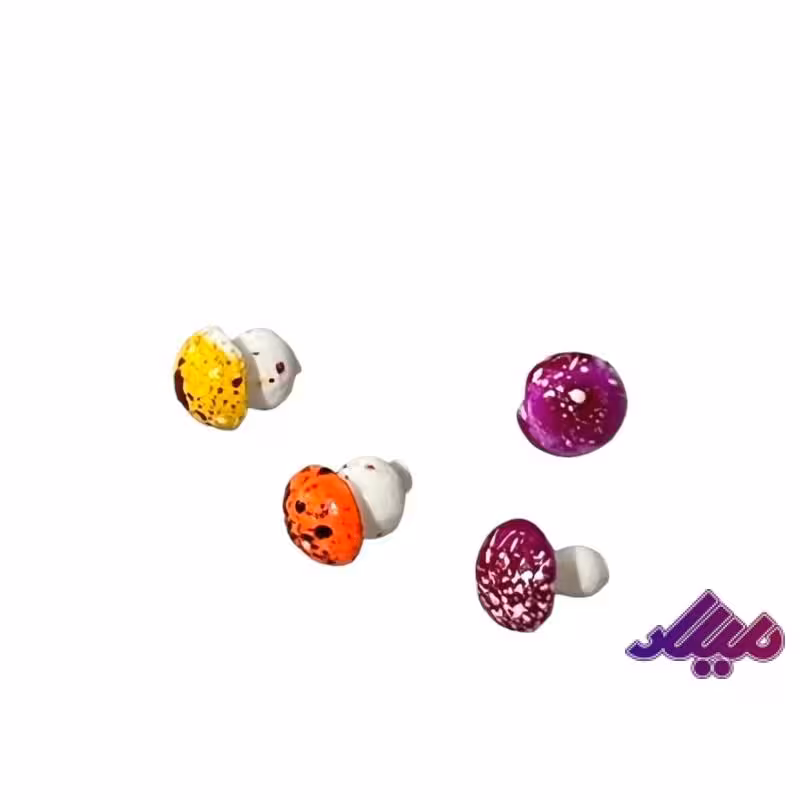 تزئینات قارچ 4عددی0.5 سانت رنگ رندم