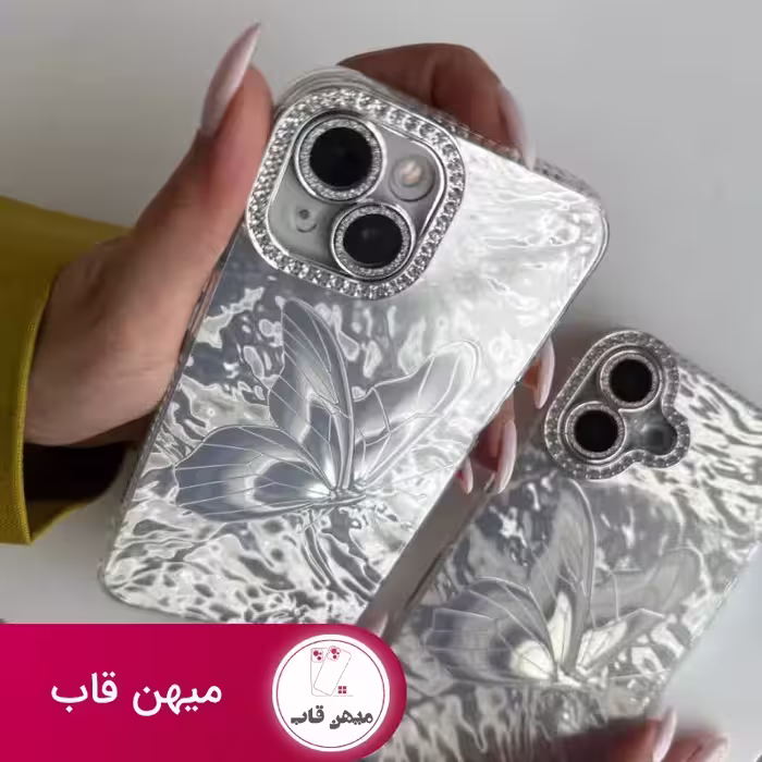 قاب گوشی پروانه در یخ - کد (84645)