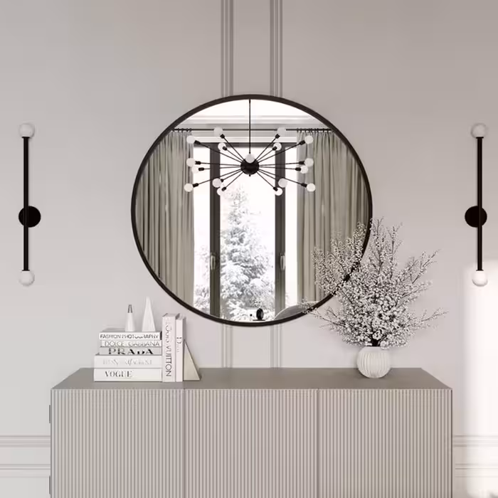 آینه مدل گرد طرح ظریف کد F-80