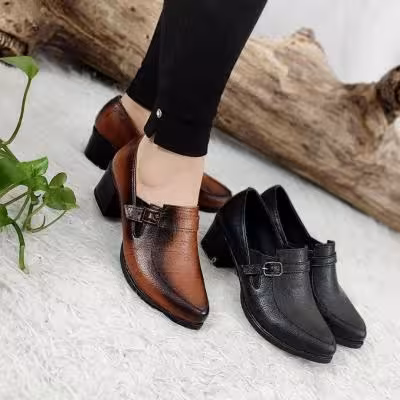 کفش زنانه طبی کفش پاشنه دار سگک دار