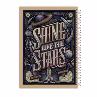 دفتر یادداشت 80 برگ آی چاپ مدل shine like the star کد 908