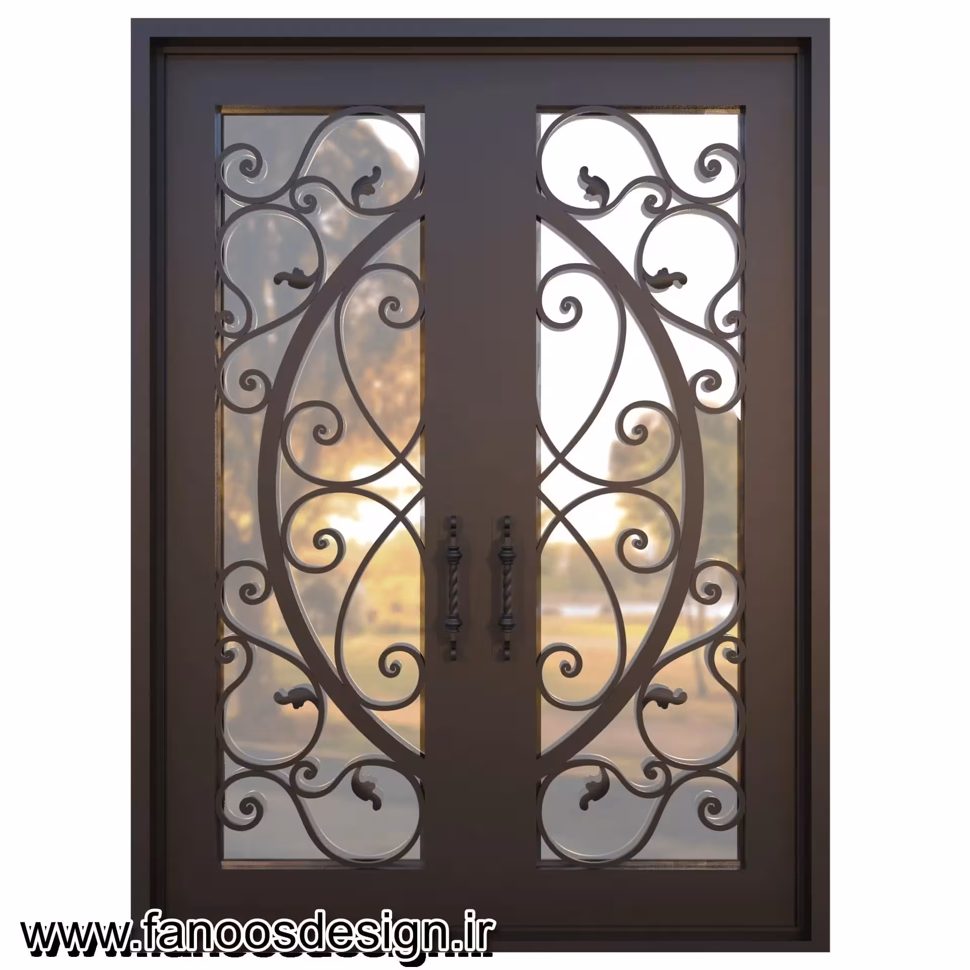 درب ورودی ساختمان فلزی کد 1301