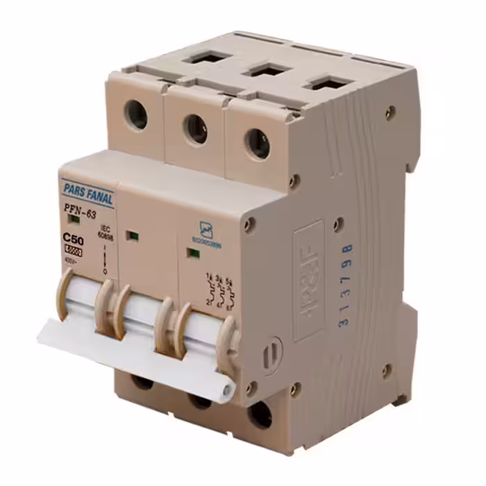 فیوز مینیاتوری سه پل 50 آمپر پارس فانال مدل C50