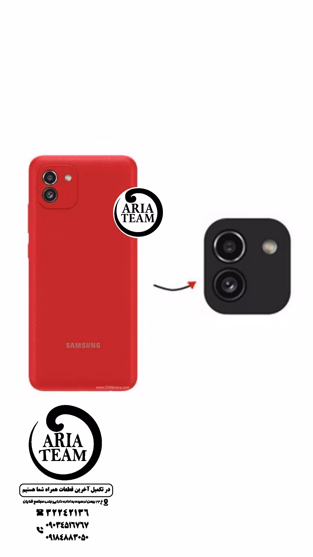 لنز دوربین سامسونگ A03