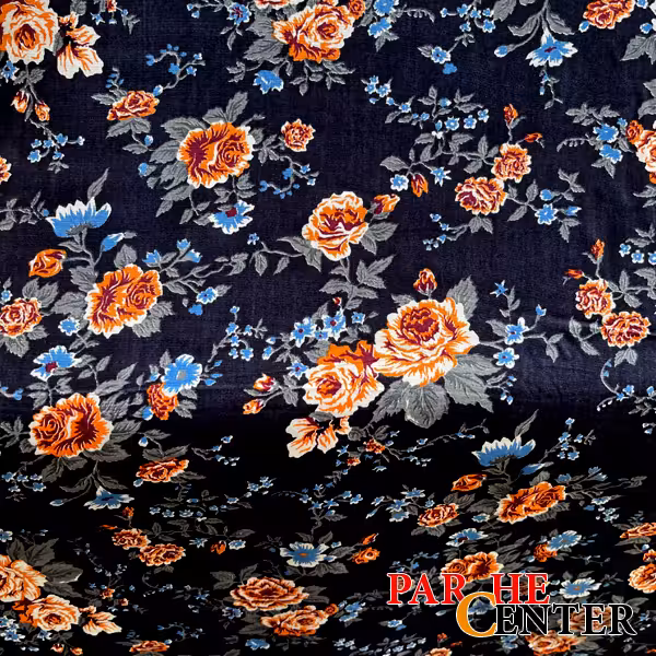 پارچه ته طاقه نخی گلدار متراژ 220 سانتی متر