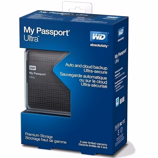 هارددیسک اکسترنال وسترن دیجیتال مدل مای پاسپورت آلترا ظرفیت 1 ترابایت   با 1 سال گارانتی