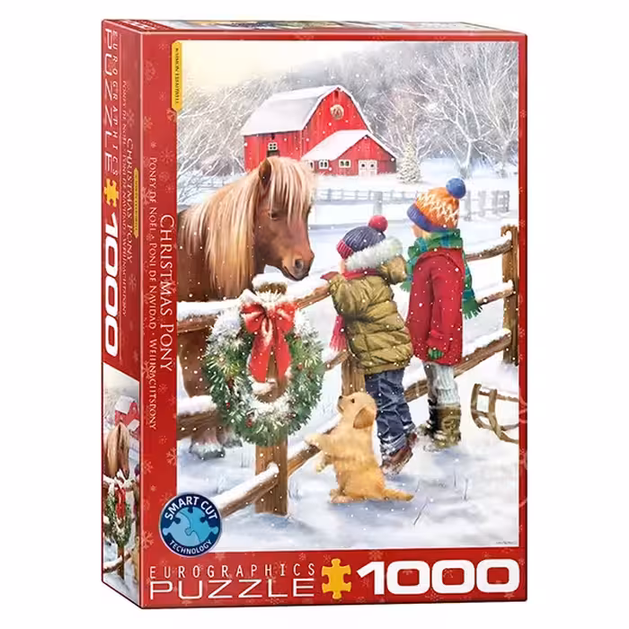 پازل 1000 تکه یوروگرافیکس Eurographics طرح پونی کریسمس