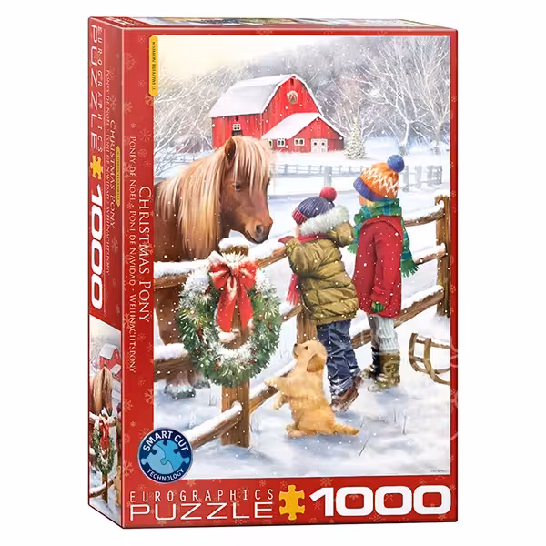پازل 1000 تکه یوروگرافیکس Eurographics طرح پونی کریسمس