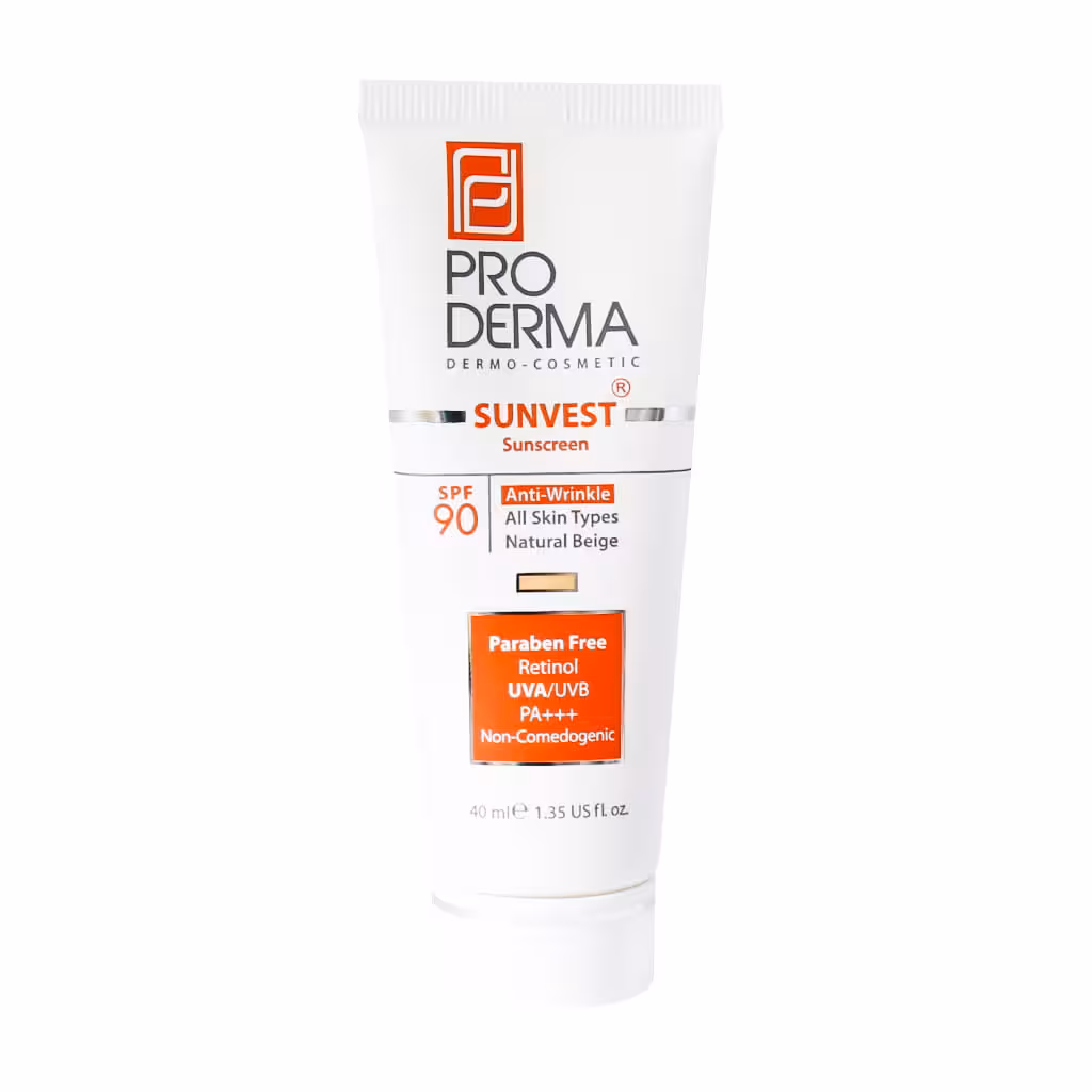 کرم ضد آفتاب و ضد چروک SPF90 سان وست حجم 40 میلی لیتر پرودرما Proderma