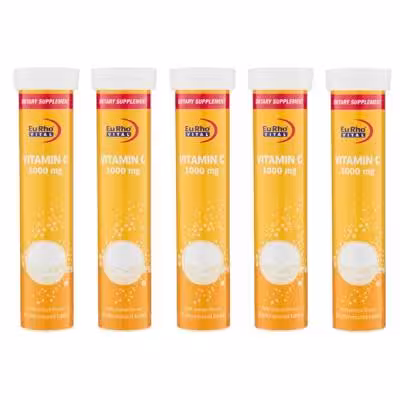 قرص جوشان ویتامین ث 1000 میلی گرم یوروویتال پنج بسته 20 عددی