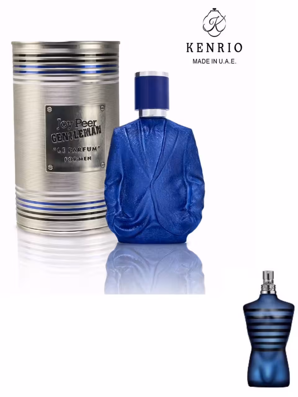 ادکلن کنریو آبی (Joy Peer Gentleman): EDP مردانه، خنک، چوبی و ادویه‌ای