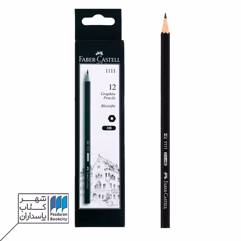 مداد مشکی جعبه 12 تایی faber castell 111100