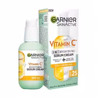 کرم سرم مرطوب کننده ویتامین سی گارنیر Garnier اصل مدل BRIGHTENING حجم 50 میل | دارای SPF25