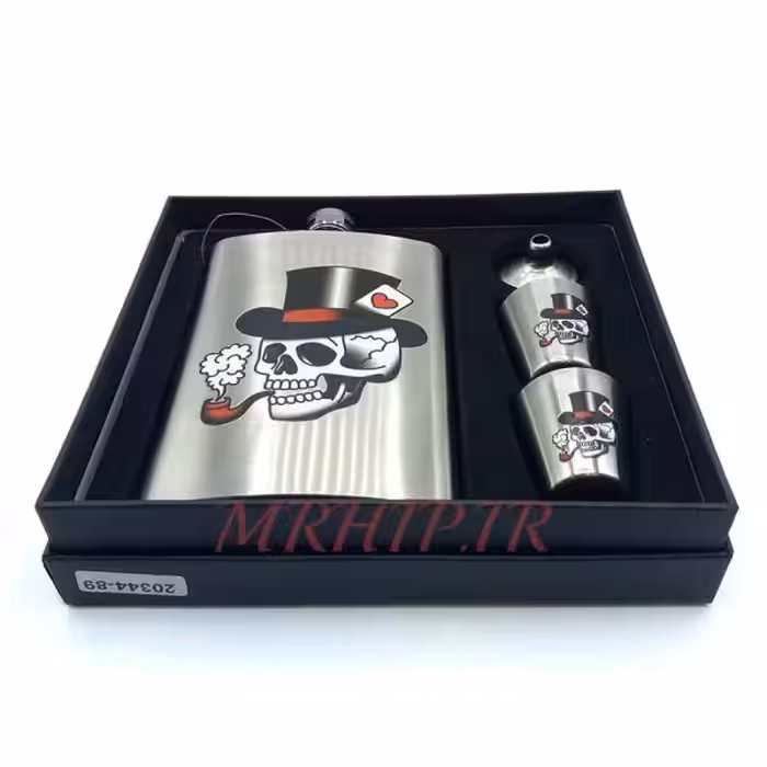 هیپفلاسک (قمقمه جیبی) 2شات طرح جمجمه کدa520431