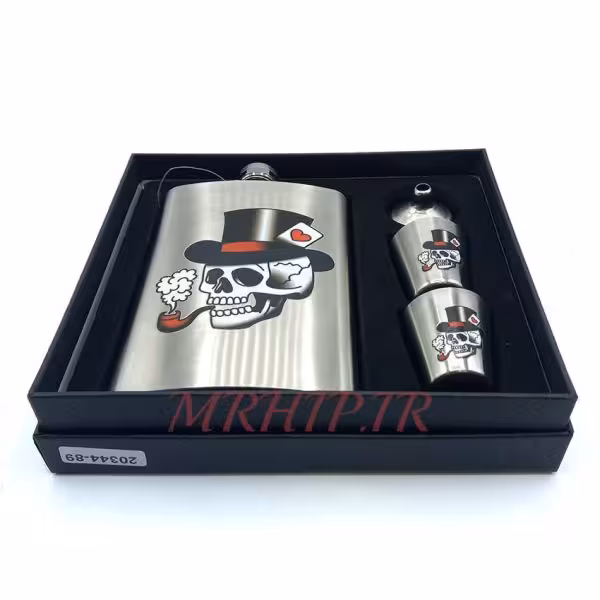 هیپفلاسک (قمقمه جیبی) 2شات طرح جمجمه کدa520431