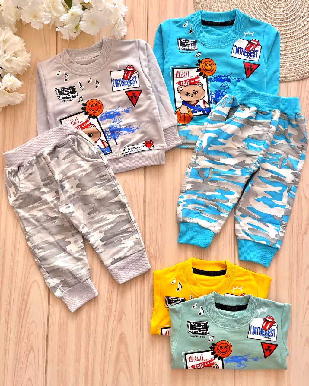 لباس بچه گانه بلوز شلوار ارتشی