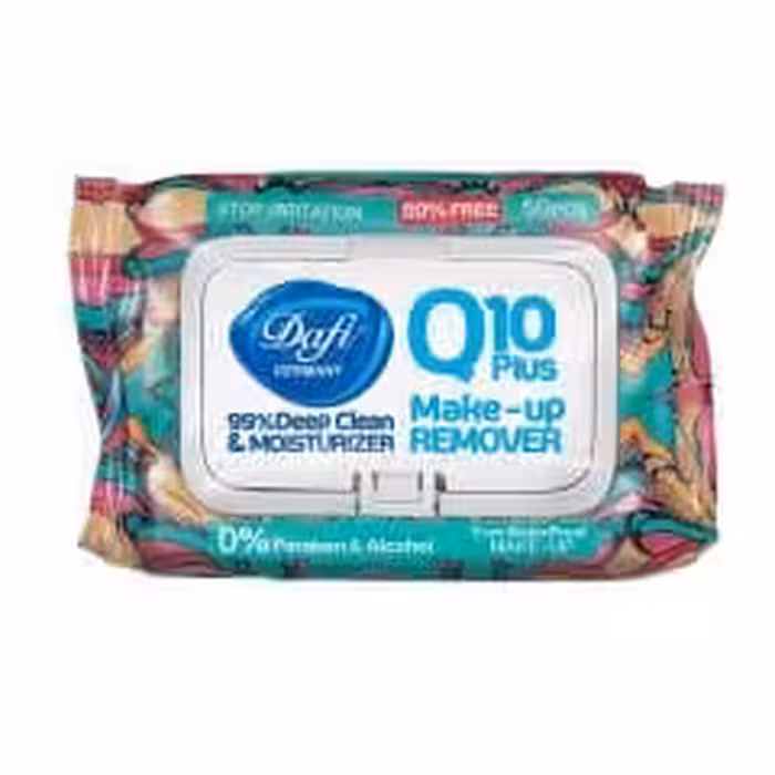 دستمال مرطوب دافی Q10 PLUS STOP IRRIATION بسته 50 عددی