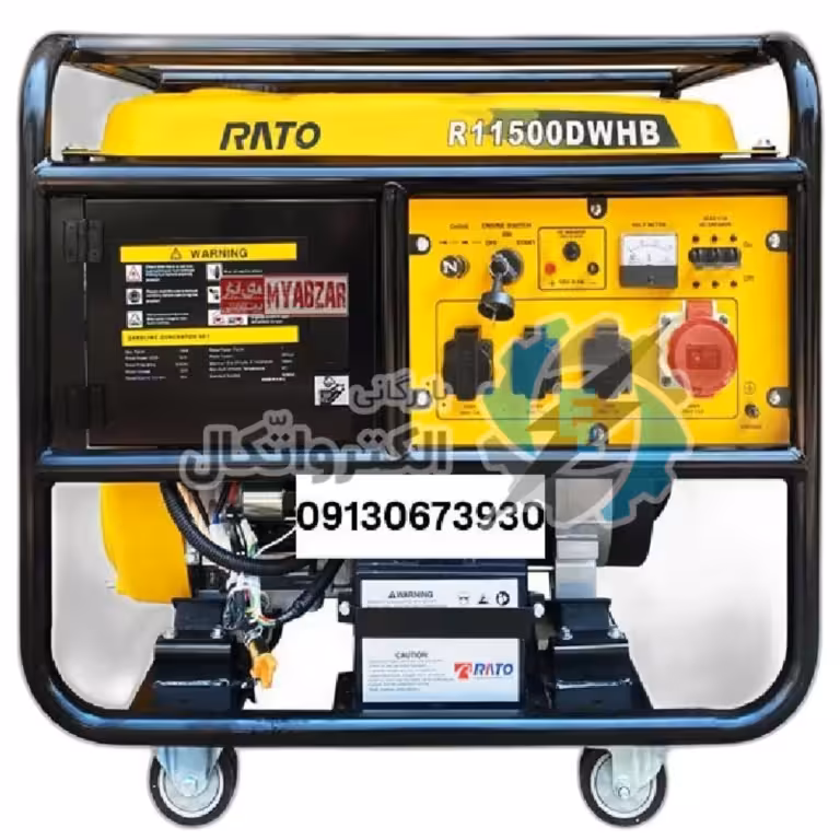 موتور برق بنزینی 10 کیلووات سه فاز راتو مدل R11500DWHB ا موتور برق 10 کیلو وات بنزینی راتو مدل RATO R11500DWHB