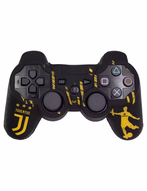 روکش محافظ دسته PS3 لیزری مشکی زرد طرح یوونتوس