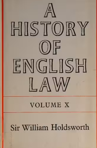 خرید و دانلود نسخه کامل کتاب A History of English Law