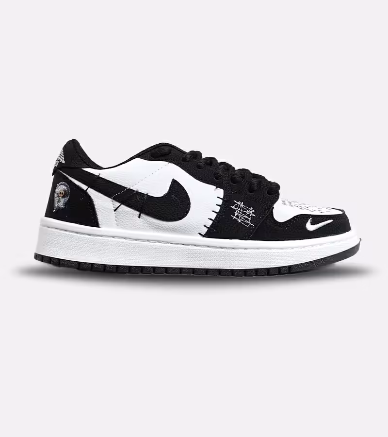 کفش کتانی مردانه و زنانه سفید مشکی نایک NIKE jordan Vodoo مدل 6195