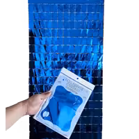 پرده متالایز دیسکویی آبی