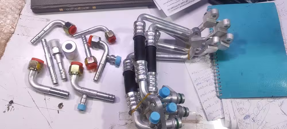 اتصالات پایپ کولر خودرویی اتصالات کمپرسور و اتصالات کندانسور