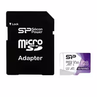 کارت حافظه میکرو سیلیکون پاور 128 گیگ silicon power Superior Pro با خشاب