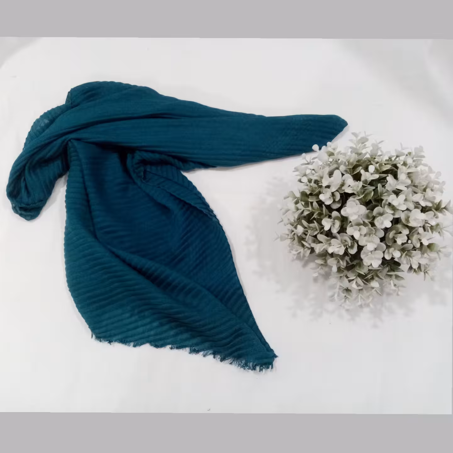 شال نخی پلیسه ساده کد 5