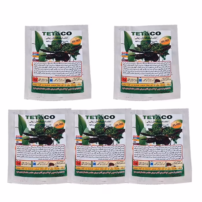 کود گیاهان زینتی تتاکو مناسب گلدان و باغچه وزن 120 گرم بسته 5 عددی