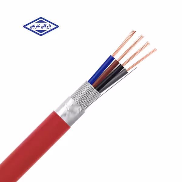 کابل اعلام حریق 1.5*4 یاقوت سیلیکونی افشان شیلددار نسوز