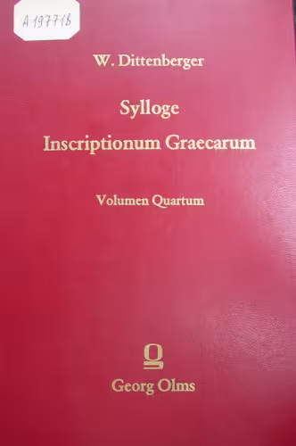 خرید و دانلود نسخه کامل کتاب Sylloge Inscriptionum Graecarum