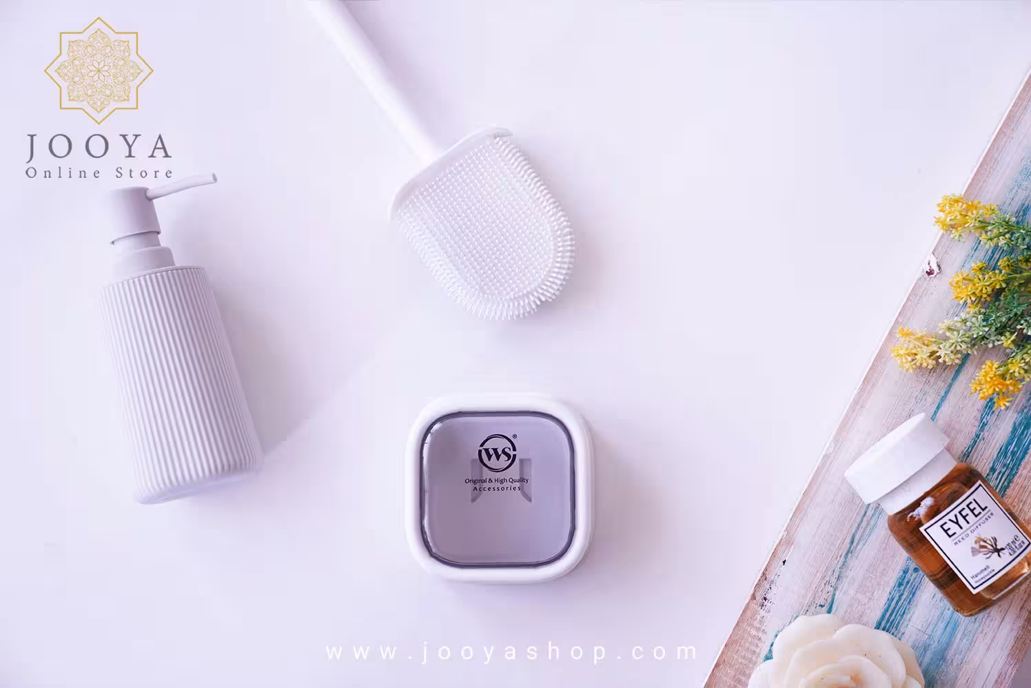 فرچه دستشویی مکعبی سیلیکونی WS سفید